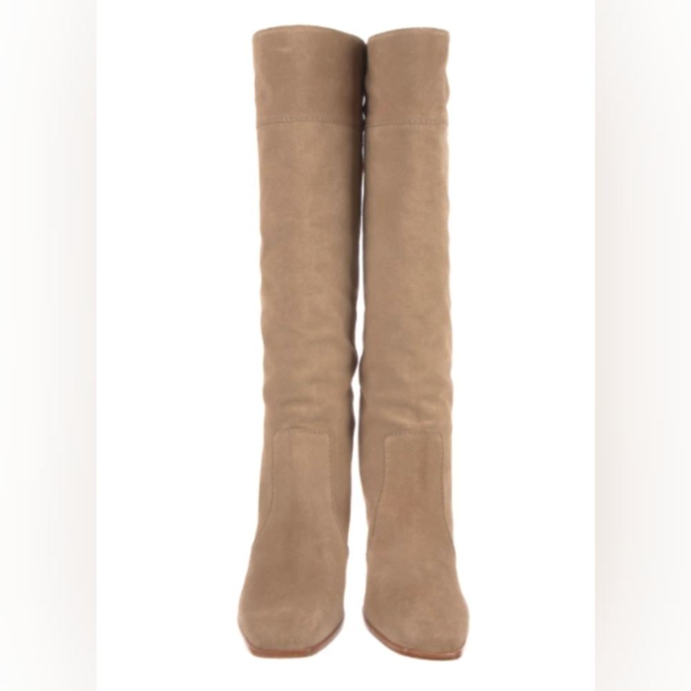 Ulla Johnson Tan Over the Knee Boots Sleek Suede Design